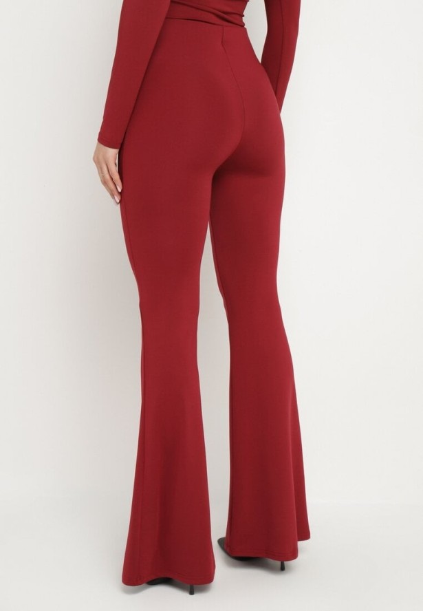 Bordowe Spodnie Dzwony Efrariel
