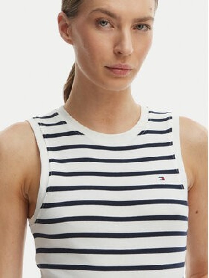 Tommy Hilfiger Top WW0WW47806 Écru Slim Fit