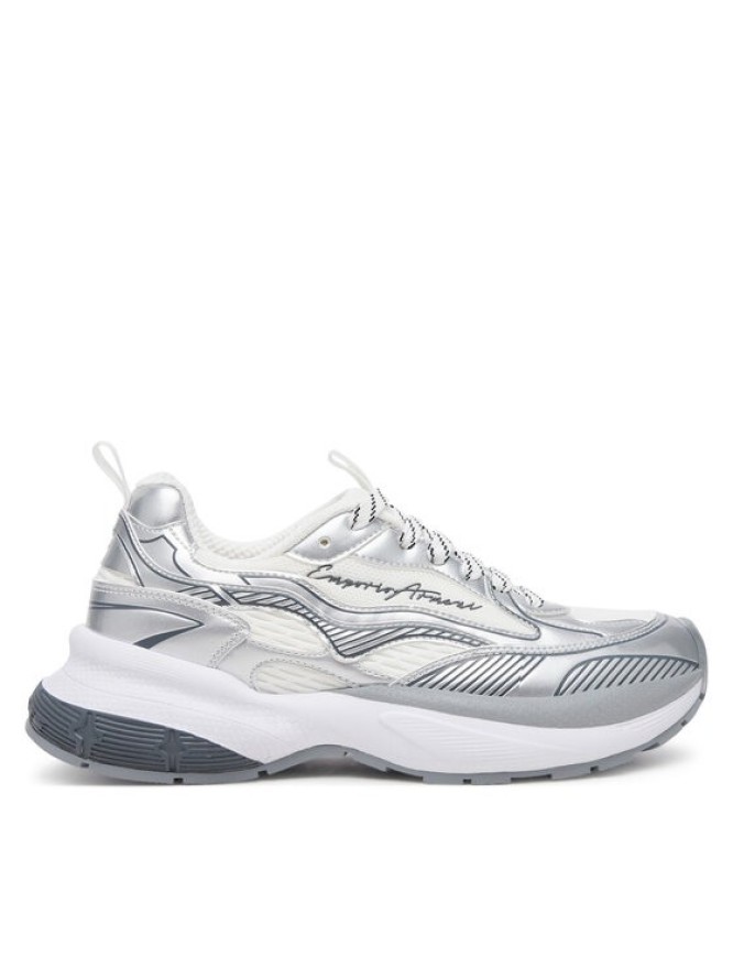 Emporio Armani Sneakersy X3X238 XR388 00520 Srebrny