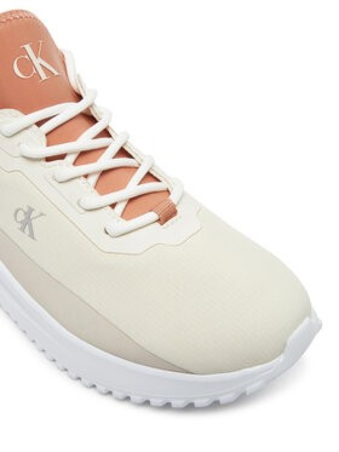 Calvin Klein Jeans Sneakersy Eva Runner Low Lace Mix In YW0YW01759 Écru