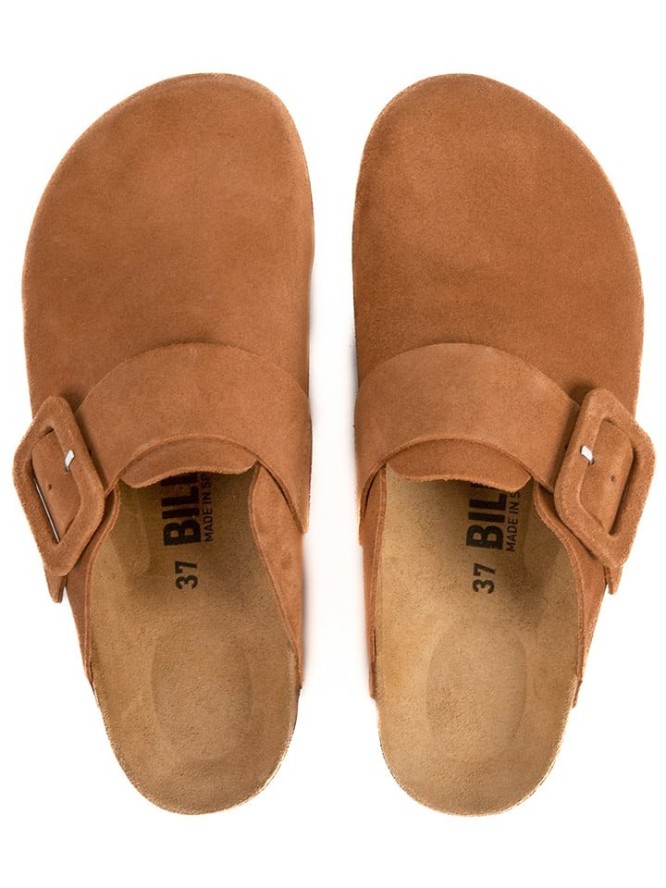 billowy Skórzane chodaki w kolorze jasnobrązowym rozmiar: 40