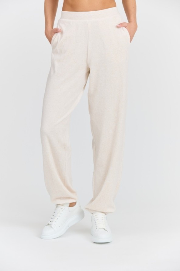 JUICY COUTURE Damskie beżowe spodnie dresowe Davidson Gold, Rozmiar XS