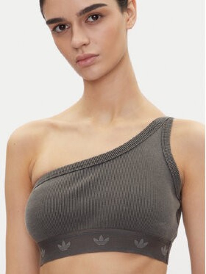 adidas Top Ribbed JC7558 Szary Slim Fit