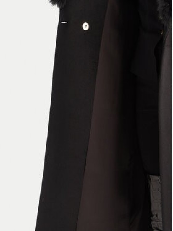 YES LONDON Płaszcz wełniany CD1218ECO Czarny Regular Fit