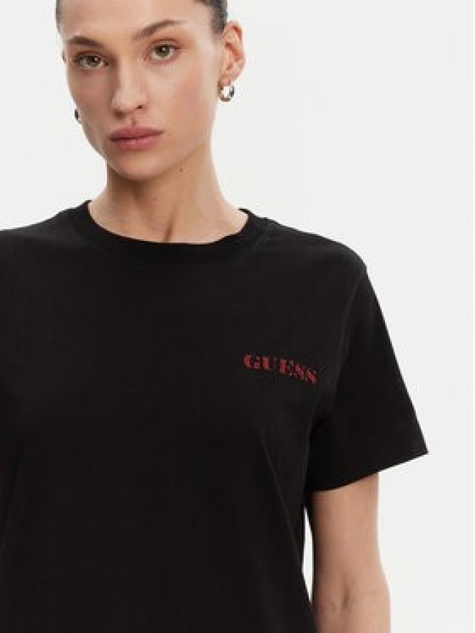 Guess T-Shirt W5RI04 I3Z14 Czarny Regular Fit