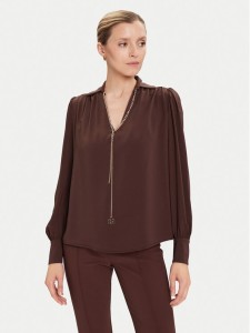 Rinascimento Bluzka CFC0125721003 Brązowy Regular Fit
