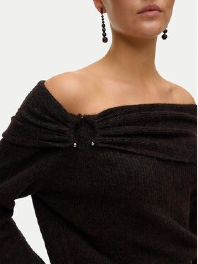 Vero Moda Sweter Lovely 10336698 Brązowy Regular Fit