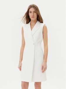 DKNY Sukienka koktajlowa DD5U1H66 Écru Slim Fit