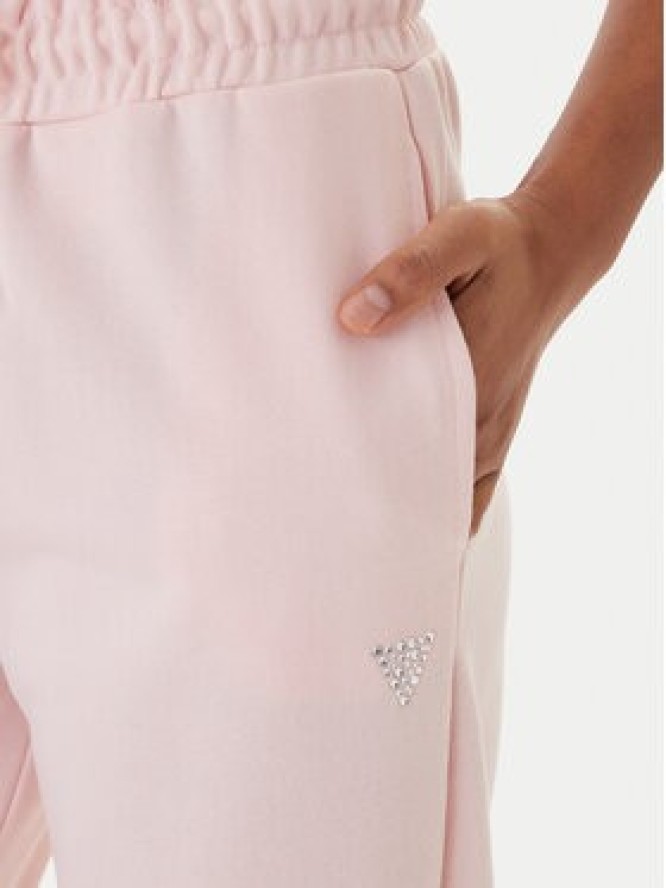 Guess Spodnie dresowe V6GB11 K3095 Różowy Regular Fit