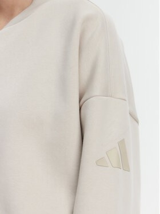 adidas Bluza Essentials Contemporary Logo JD9972 Beżowy Loose Fit