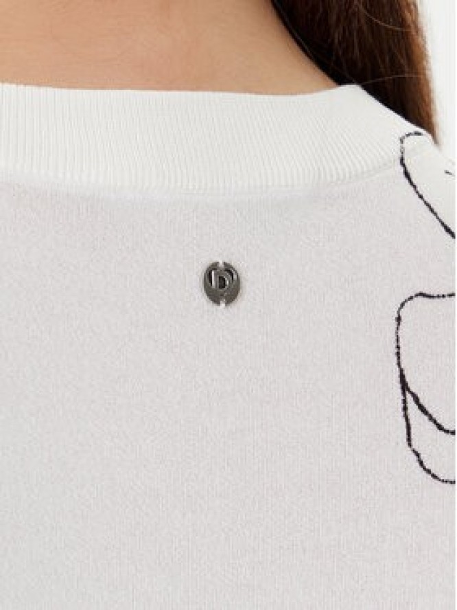 Desigual Sweter Arty 25WWJF33 Biały Regular Fit