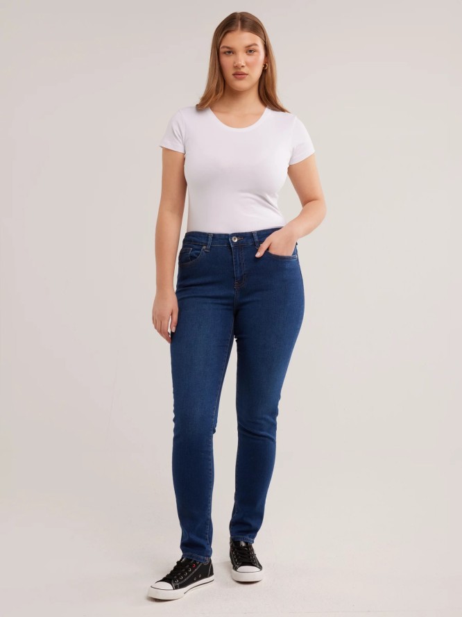 Jeansy damskie skinny niebieskie Adela 358