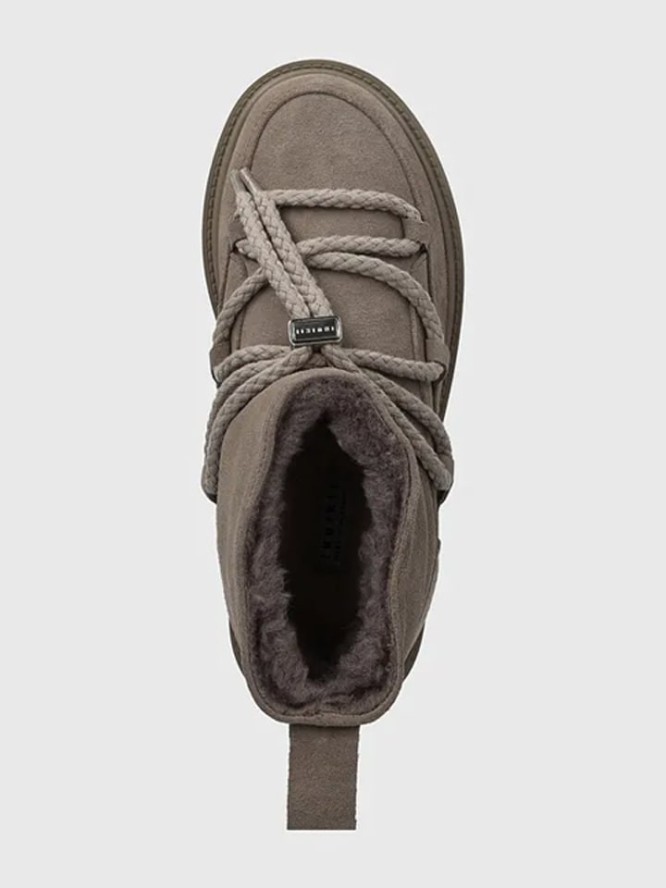 INUIKII Skórzane botki zimowe "Classic Low Platform" w kolorze szarym rozmiar: 40