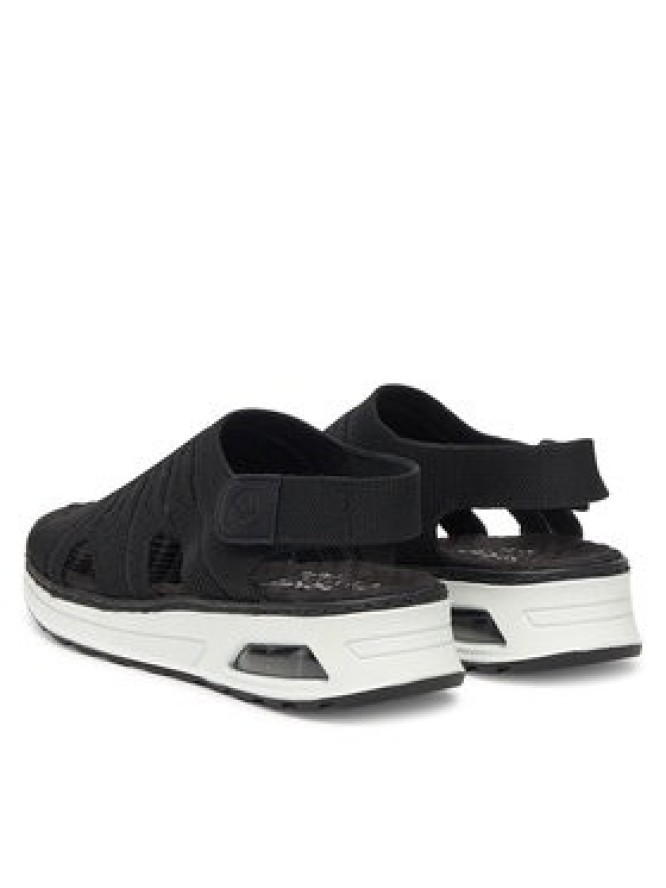 Rieker Sandały 65662-00 Czarny