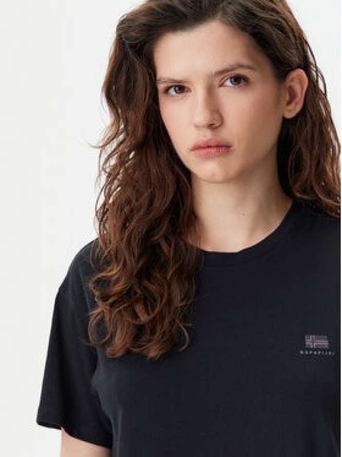 Napapijri T-Shirt S-Nina NP0A4H87 Czarny Regular Fit