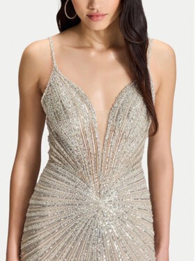 Hey Kyla Sukienka wieczorowa 5AK024HK Srebrny Regular Fit