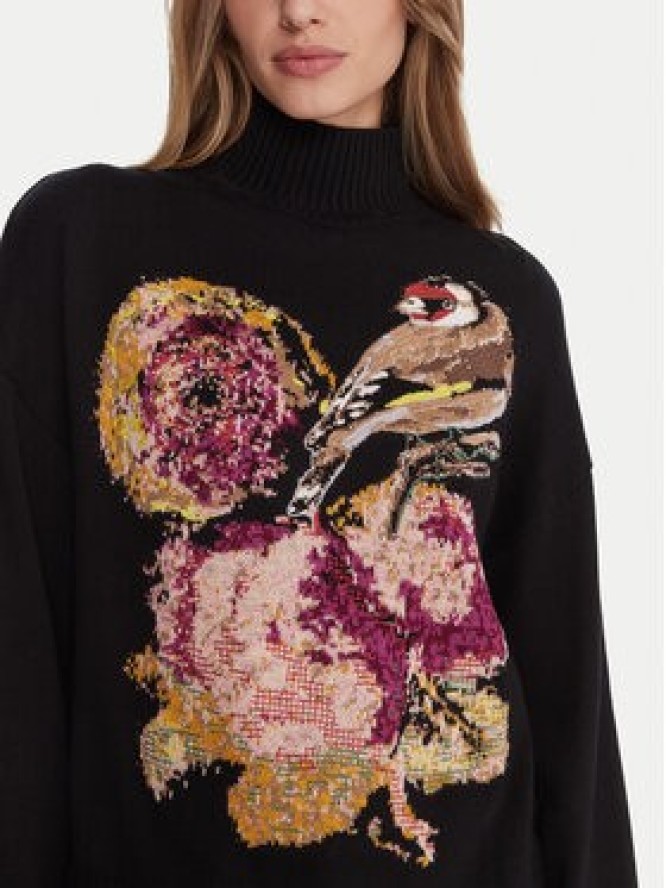 Desigual Golf Bird Laroix 25WWJF04 Czarny Regular Fit