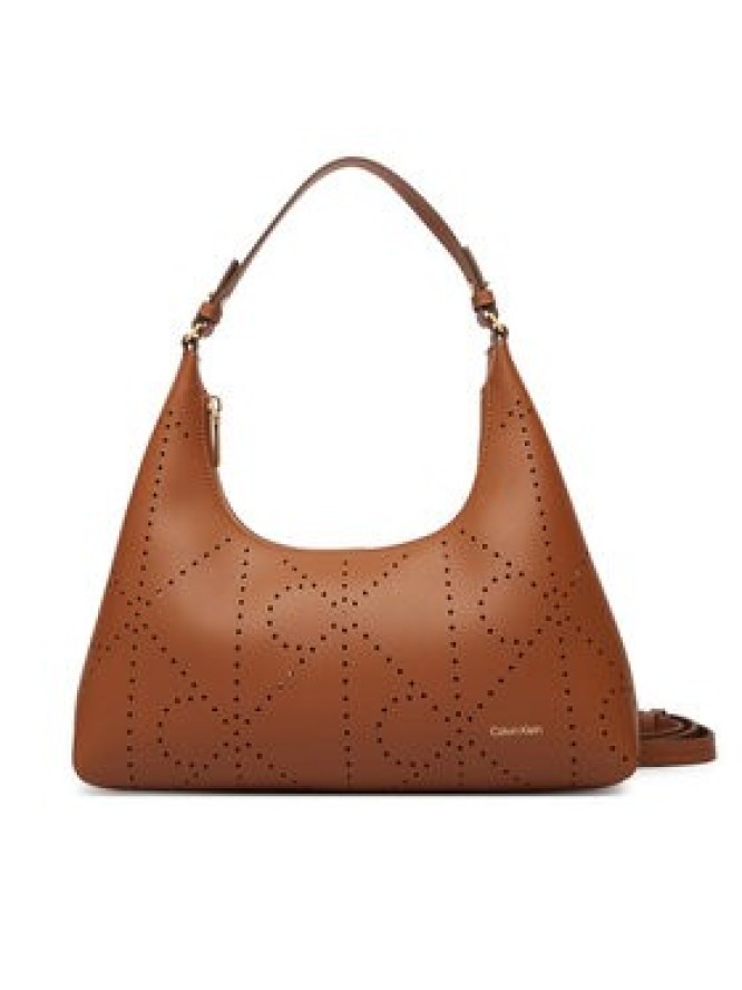 Calvin Klein Torebka Emblem Aop Perfor Lthr Bag LV04F3367G Brązowy