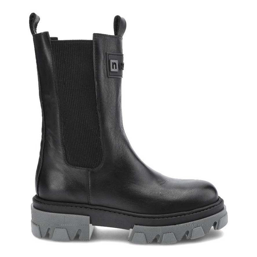 Czarne Botki Nessi Damskie Wygodne Buty Jesienne