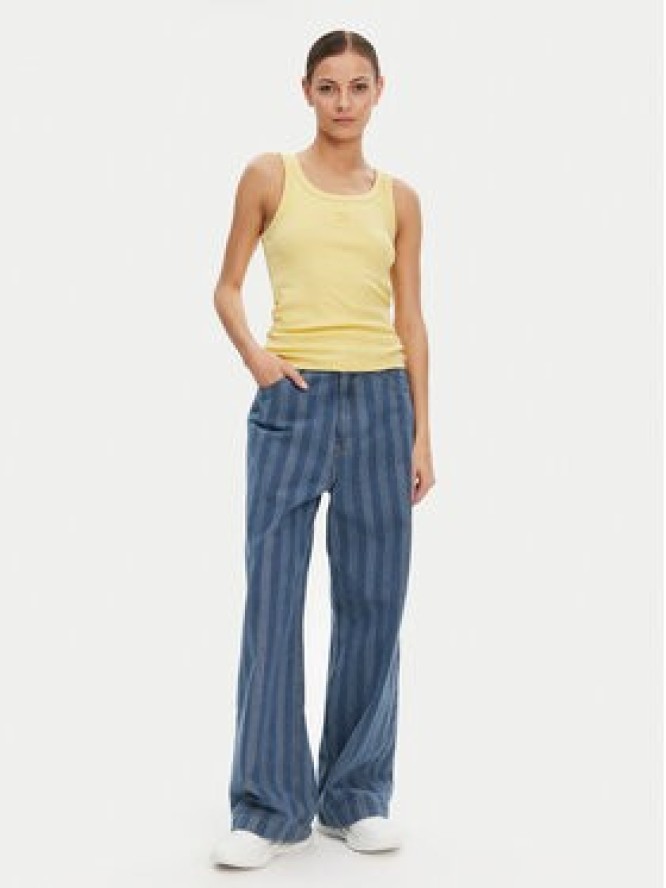 HUGO Top Datamia 50514489 Żółty Slim Fit