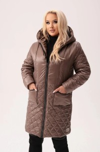 Beżowa pikowana kurtka Rio - styl i ciepło na każdą pogodę PLUS SIZE XXL OVERSIZE JESIEŃ ZIMA