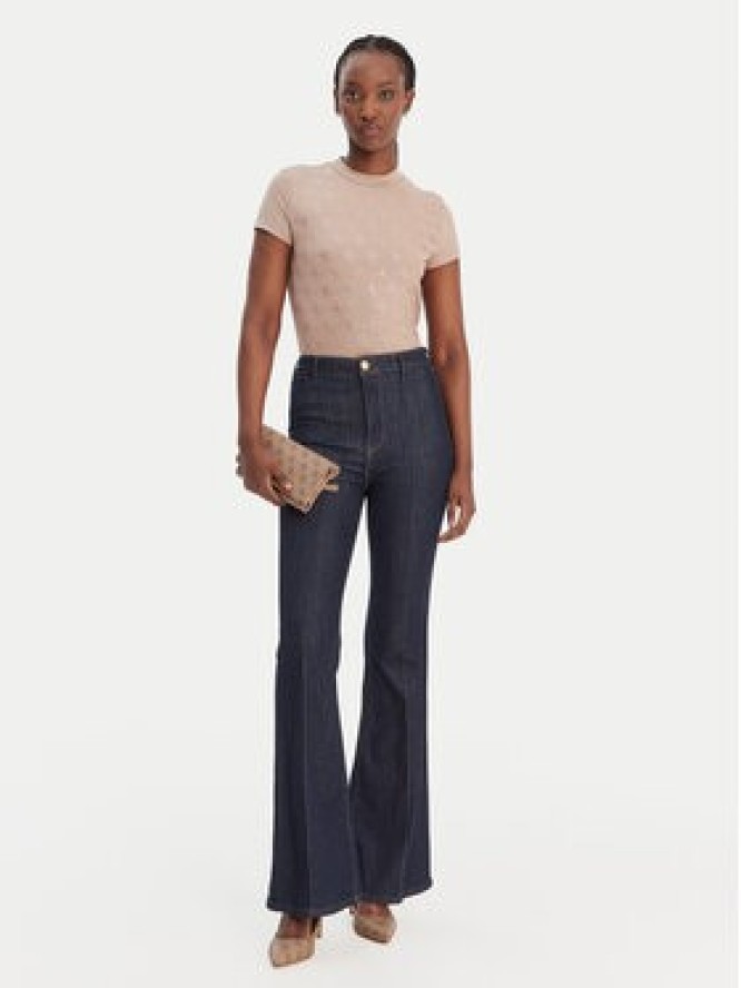 Guess T-Shirt W4BI26 J1314 Beżowy Regular Fit