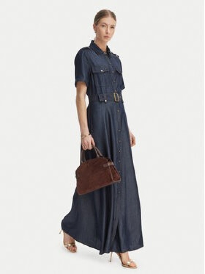 Marciano Guess Sukienka koszulowa G6GK60 D1056 Granatowy Classic Fit