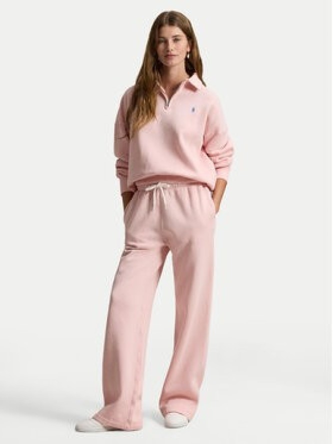 Polo Ralph Lauren Spodnie dresowe 211977959504 Różowy Wide Leg