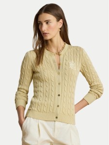 LAUREN RALPH LAUREN Kardigan Cable 200P14040501 Beżowy Regular Fit