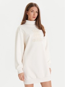 Guess Sukienka codzienna V5YK07 KCX22 Écru Regular Fit