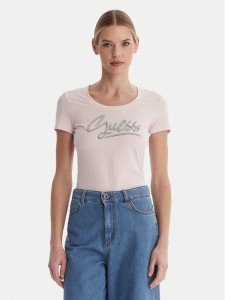 Guess T-Shirt W6RI24 J1314 Różowy Regular Fit