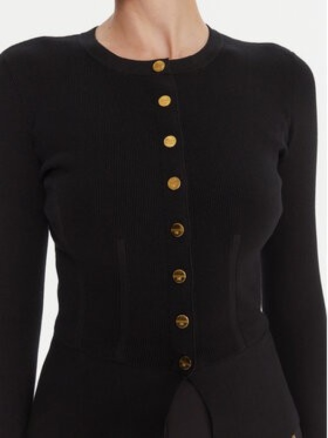 Elisabetta Franchi Kardigan MK-49S-57E2 Czarny Slim Fit