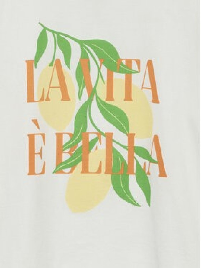 Vero Moda T-Shirt Sonna 10327143 Biały Regular Fit