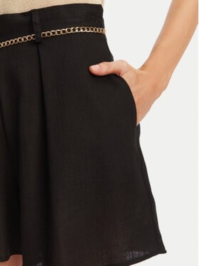 Rinascimento Szorty materiałowe CFC0124444003 Czarny Regular Fit