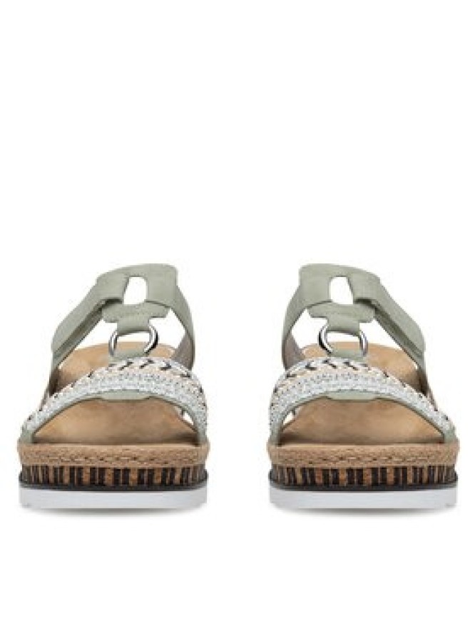 Rieker Klapki V79M6-52 Zielony