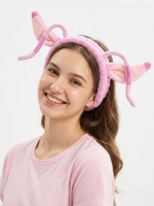 Opaska na głowę z elementami 3D Lilo & Stitch - różowy