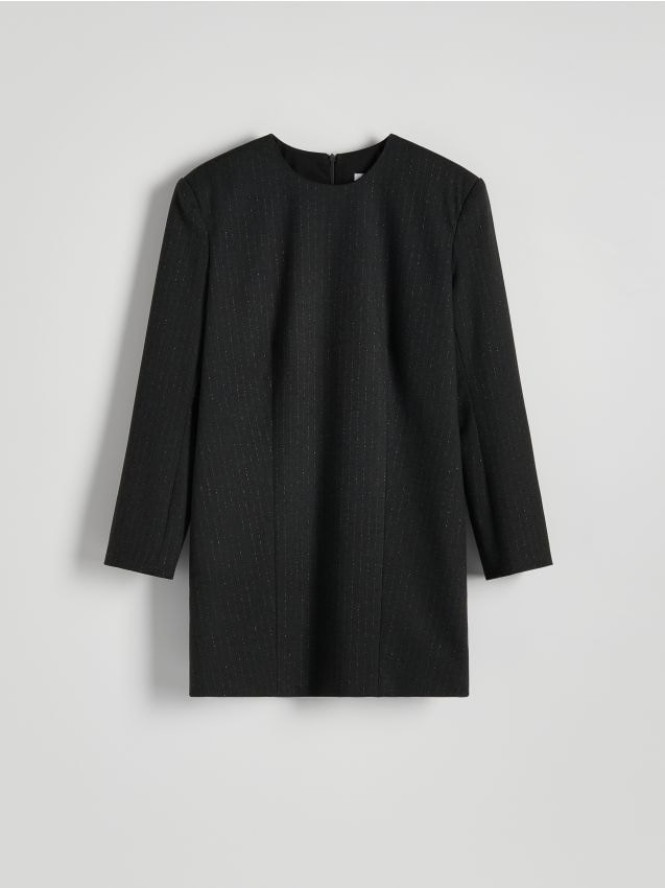 Sukienka w metaliczny prążek - wielobarwny