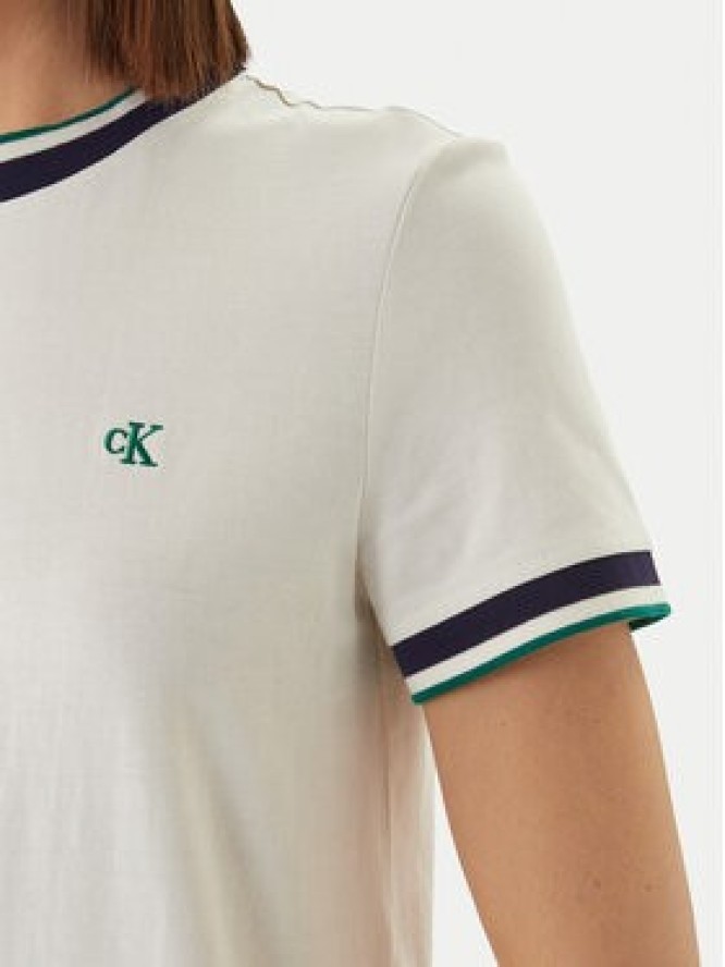 Calvin Klein Jeans Sukienka codzienna LV047F248G Biały Relaxed Fit