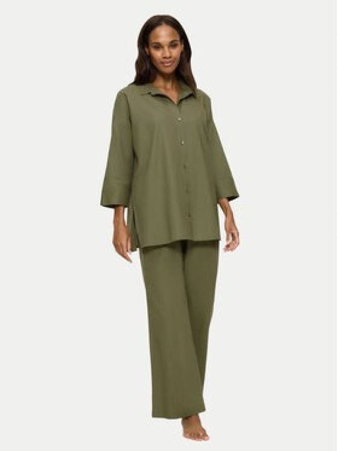 Triumph Spodnie materiałowe Summer 10222571 Zielony Relaxed Fit