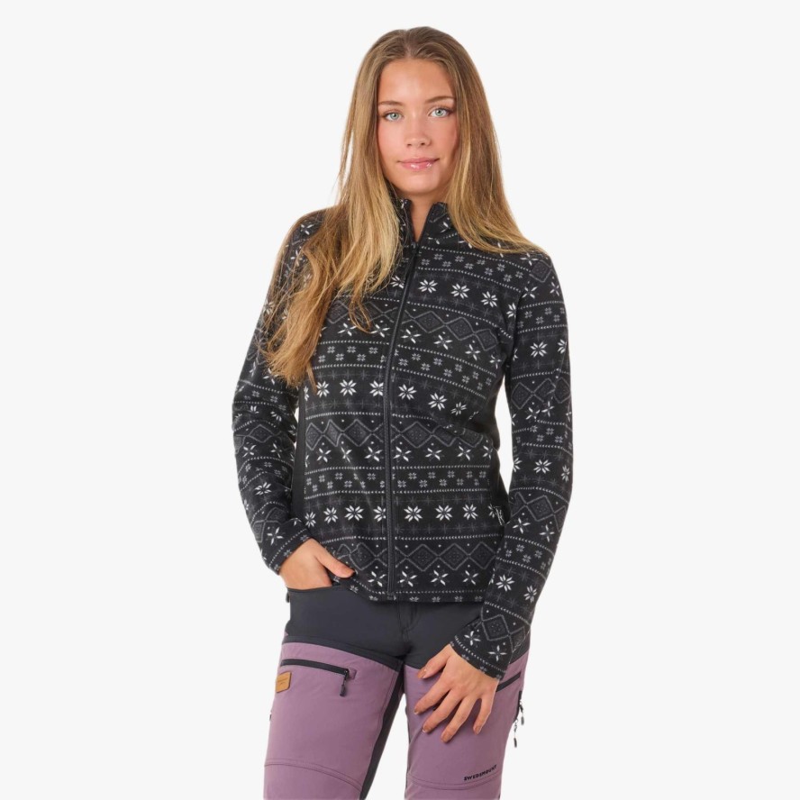 Bluza Polarowa Rozpinana Wędrówki Kobieta Idre Oddychający