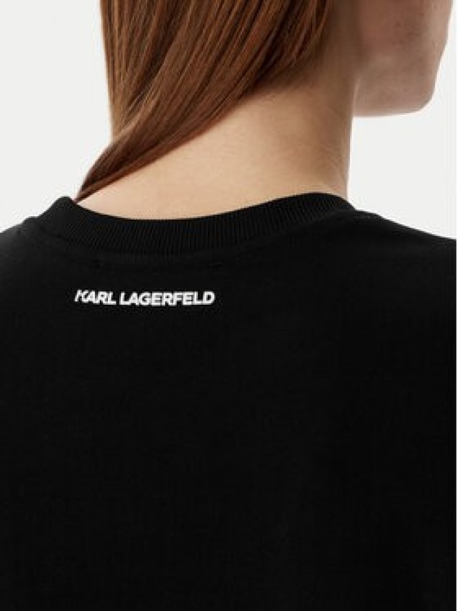KARL LAGERFELD Bluza B2W20010 Czarny Regular Fit