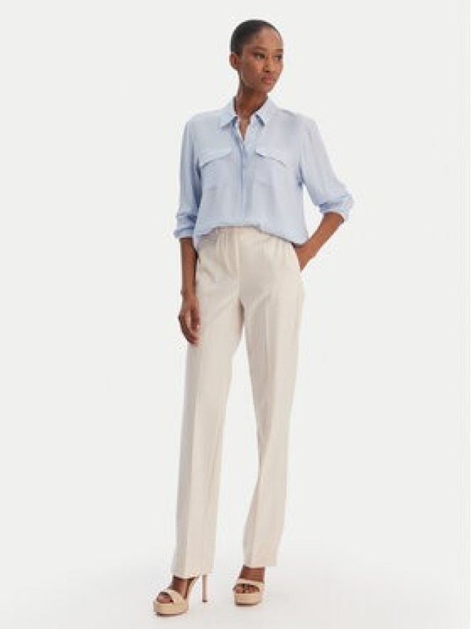 Marella Spodnie materiałowe Pagina 2613131081 Biały Slim Fit