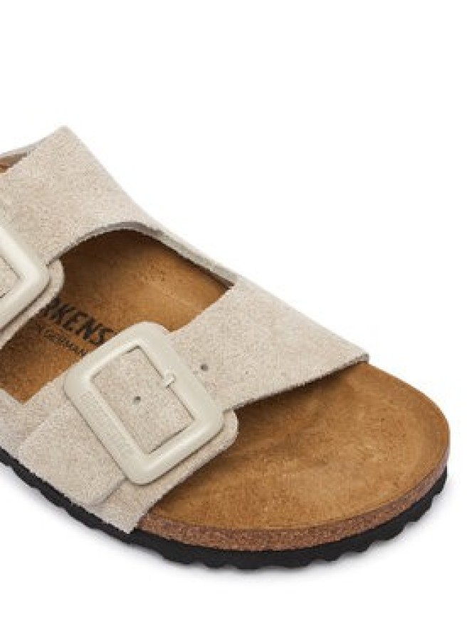 Birkenstock Klapki Arizona Cushion Buckle 1033088 Kremowy