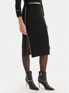 Simona Corsellini Spódnica ołówkowa A25CPGOE0101 Czarny Slim Fit