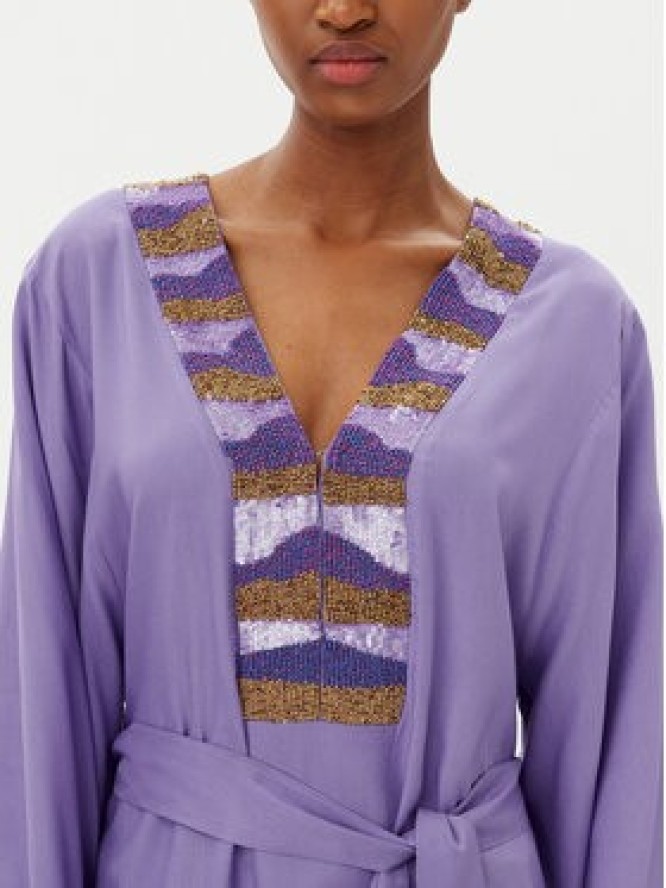 LOLA CASADEMUNT Sukienka letnia LS2516035 Fioletowy Regular Fit