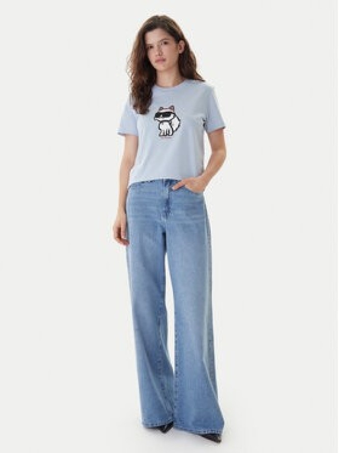 KARL LAGERFELD T-Shirt A1W17128 Błękitny Regular Fit