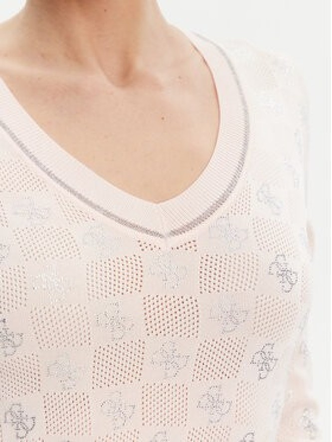 Guess Sweter W5GR07 Z3D60 Różowy Regular Fit