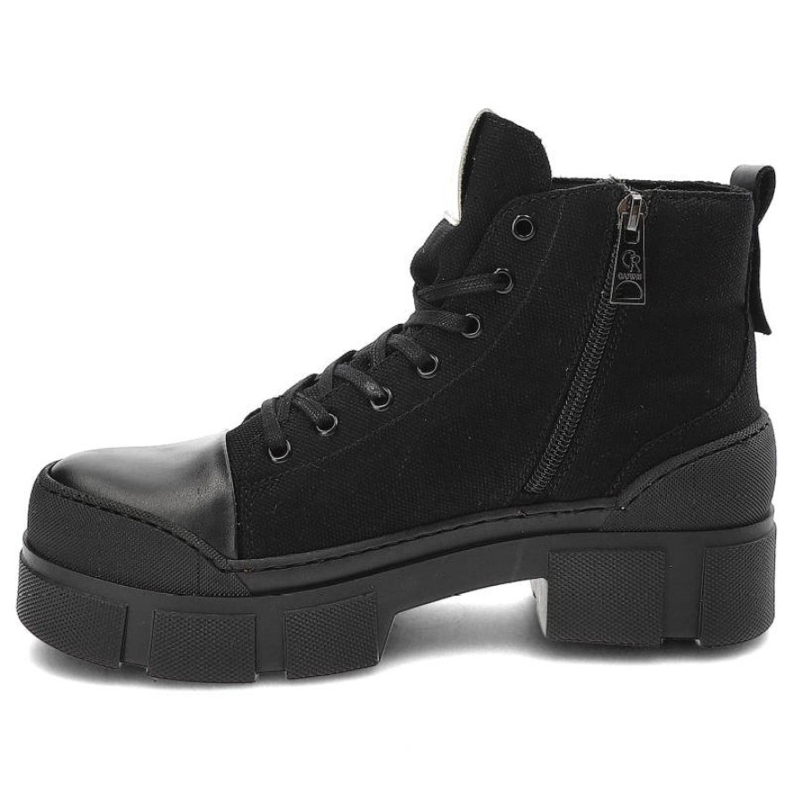 Czarne Botki Carinii Modne Buty Damskie
