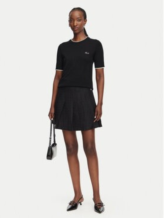 KARL LAGERFELD Sweter B3W18039 Czarny Regular Fit