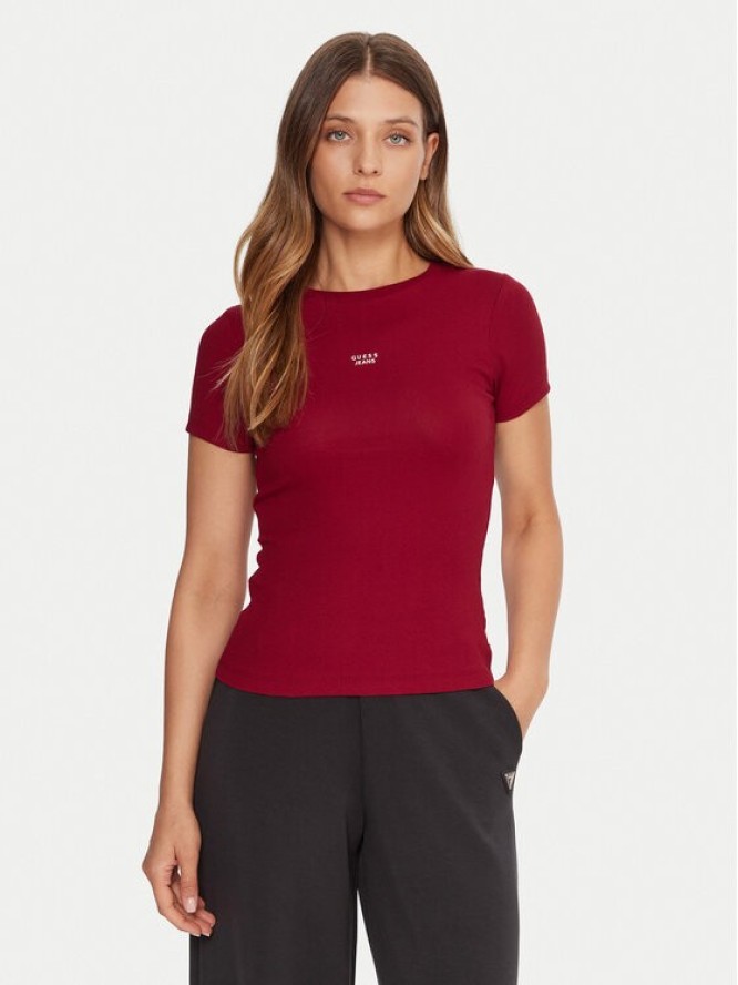 Guess Jeans T-Shirt W5BP45 KA0H1 Czerwony Slim Fit